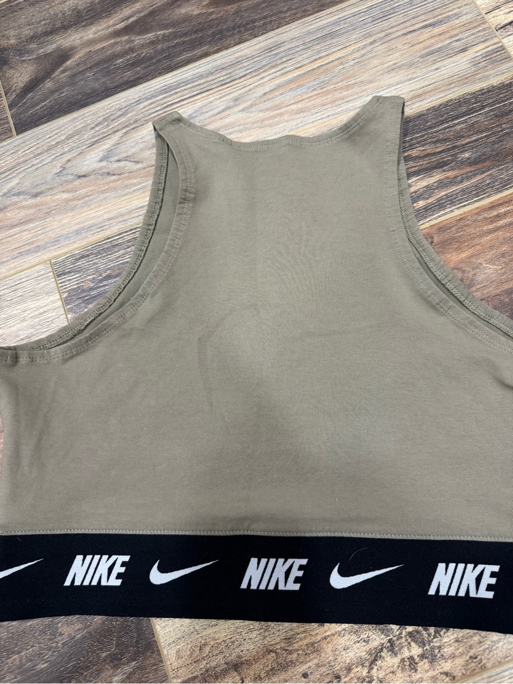 Nike Olive Green Cropped Sports Tank - Picture 5 of 6